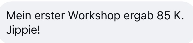 Workshop-Feedback: 160 K für mein 1. Programm
